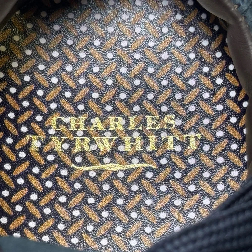🌻 Charles Tyrwhitt Navy Blue Nubuck Trainer *no box* Men's UK 9 - Picture 7 of 13